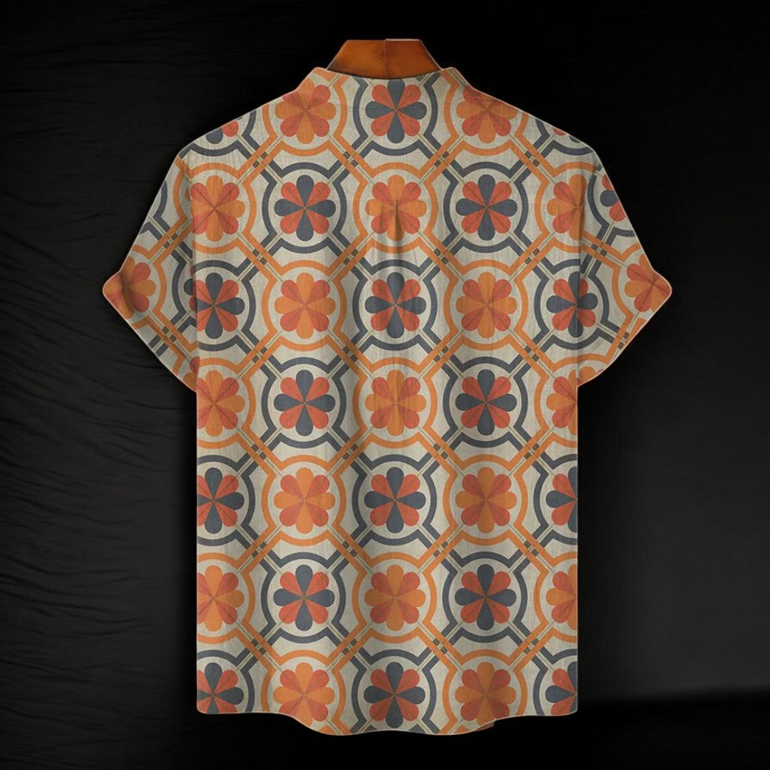 Kane Summer Shirt With Curtain Pattern