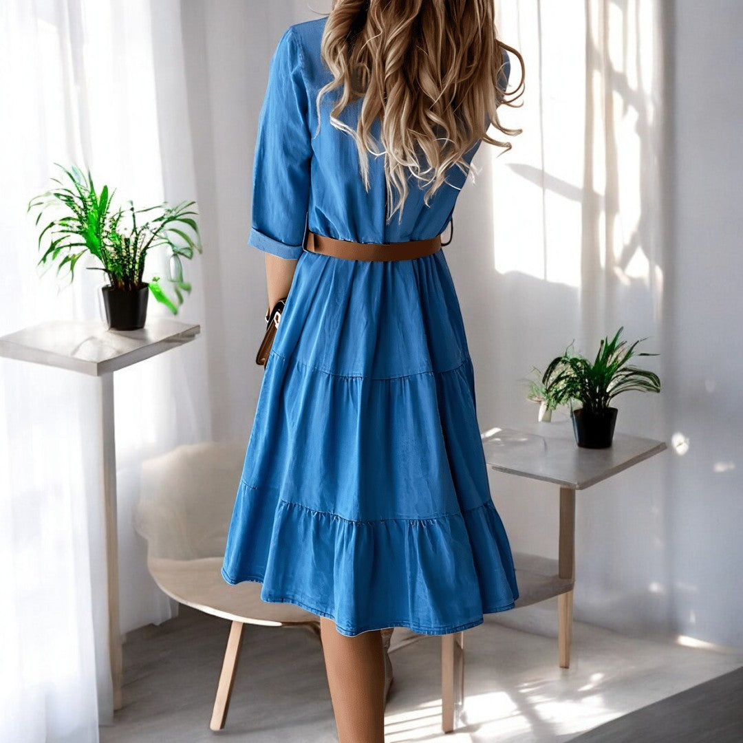 Ivory Denim Dress