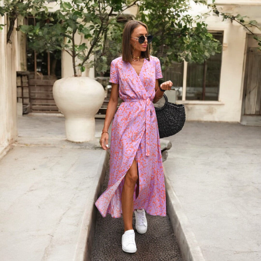 Priscilla Summer V-neck Dress