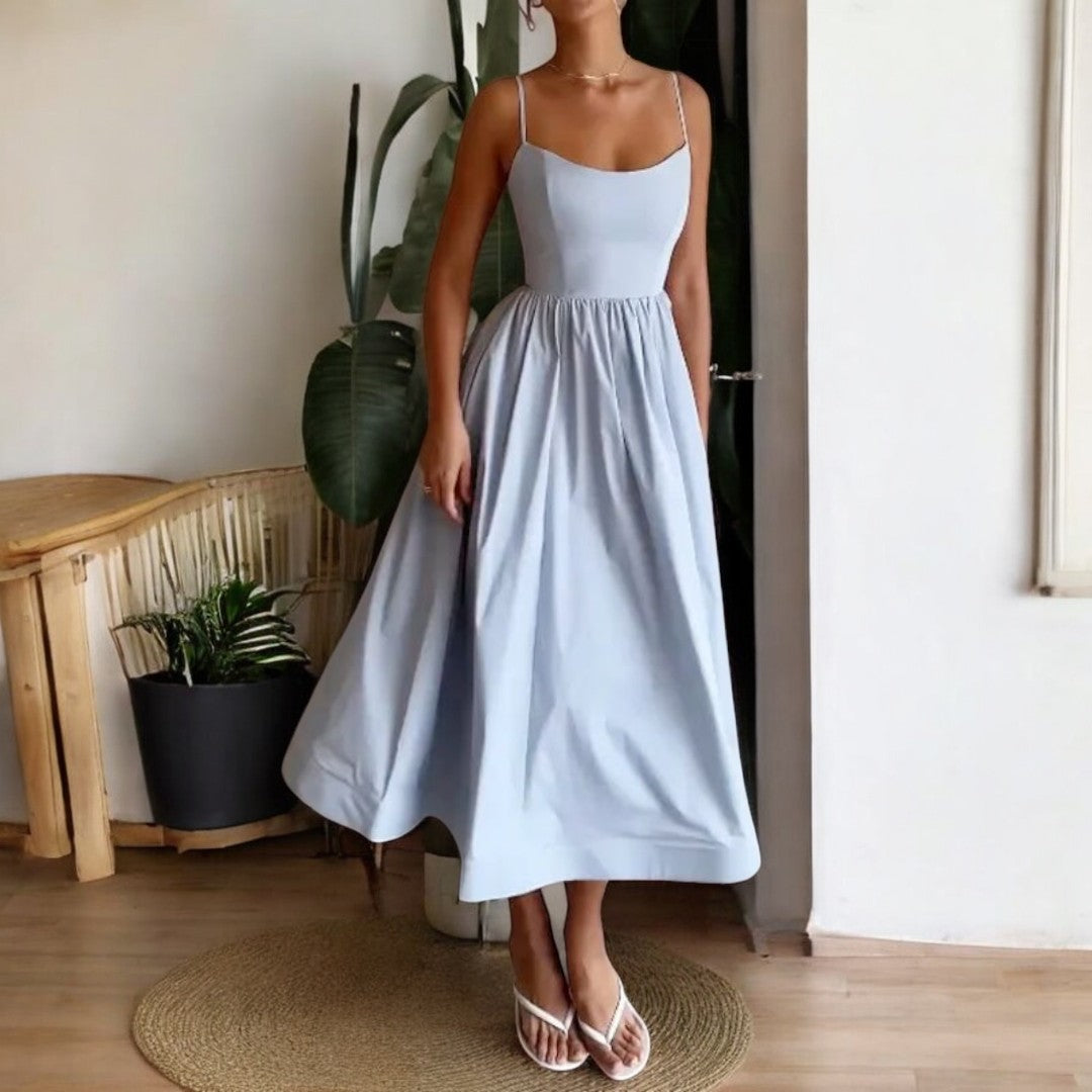 Virginia Fold Strap Large Swing Dress