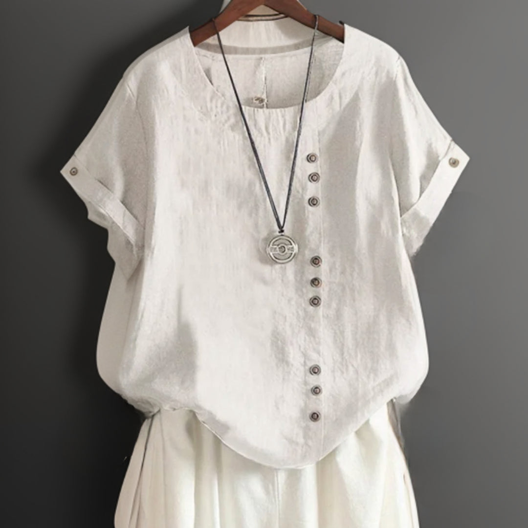 Jaya™ | Elegant Button-Detail Blouse