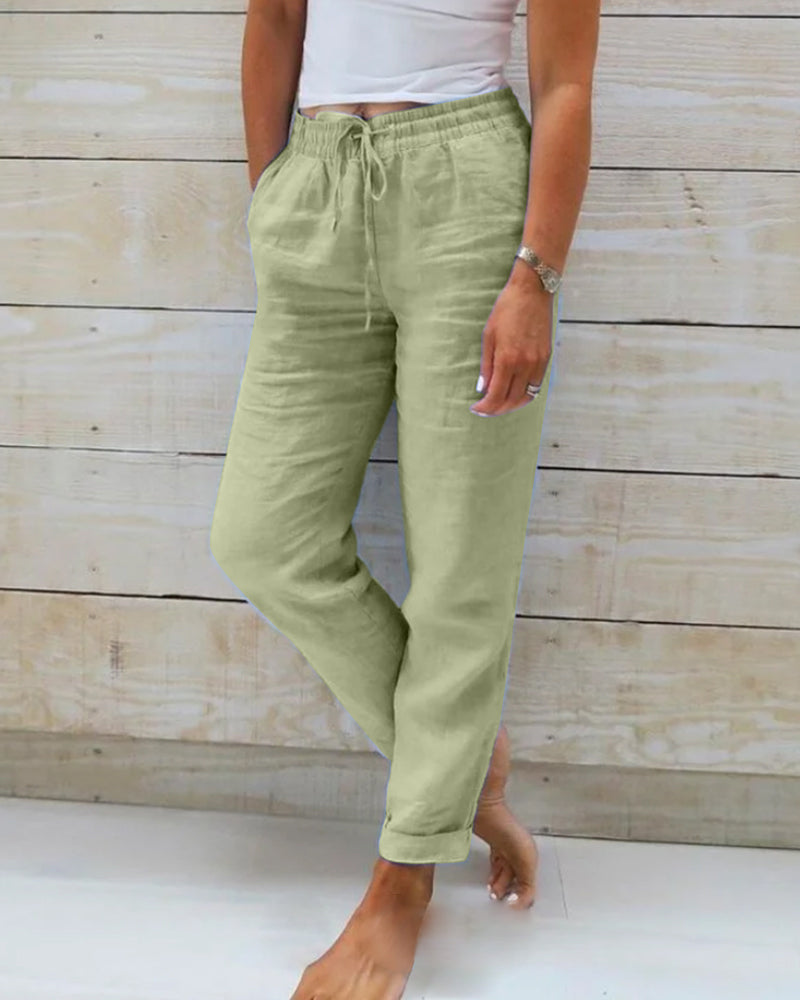 Myla™ | Relaxed Fit Linen Joggers