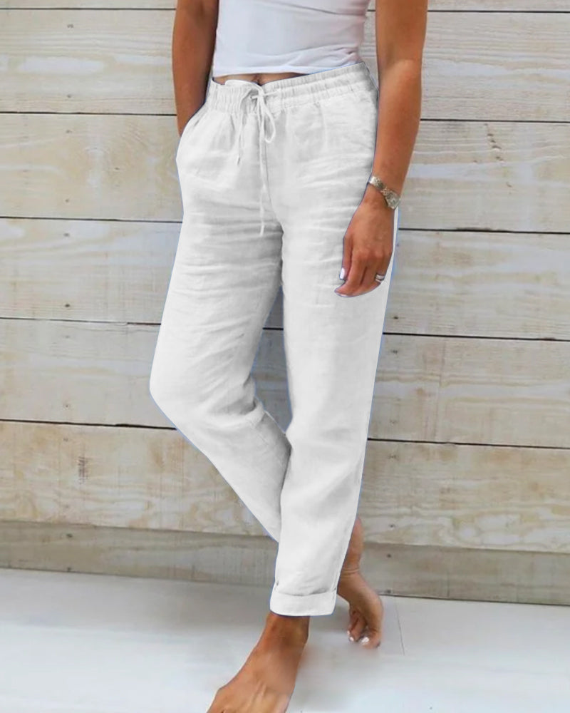 Myla™ | Relaxed Fit Linen Joggers