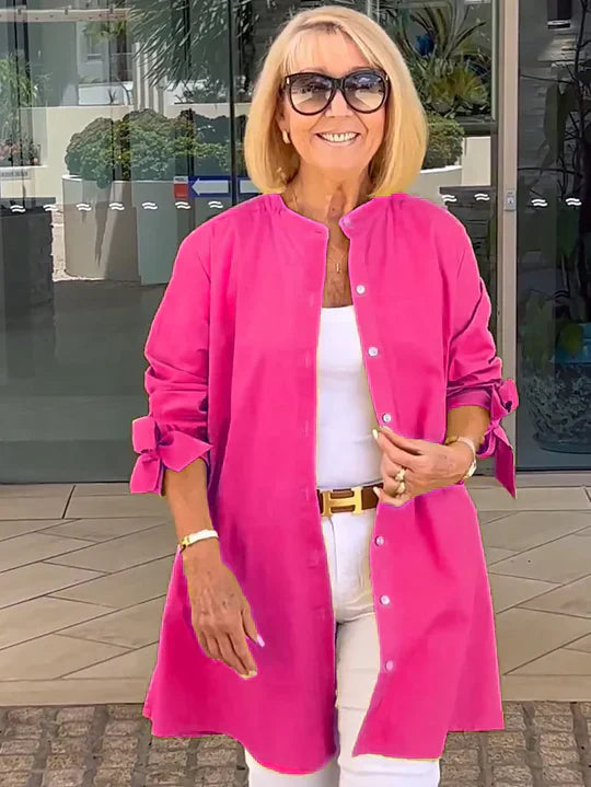 Kathe™ | Elegant Flowing Button-Up Jacket