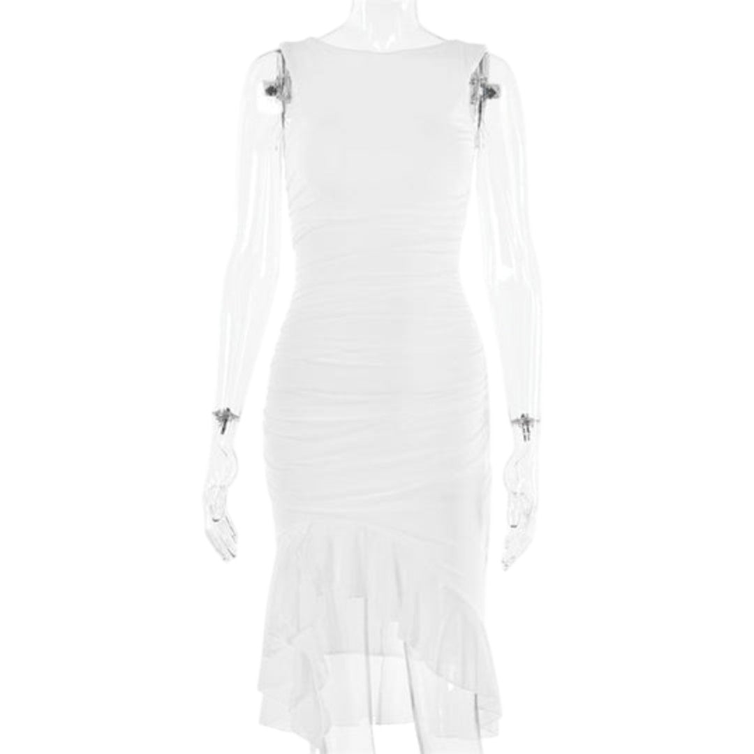 Emryn Midi Dress with Ruffles