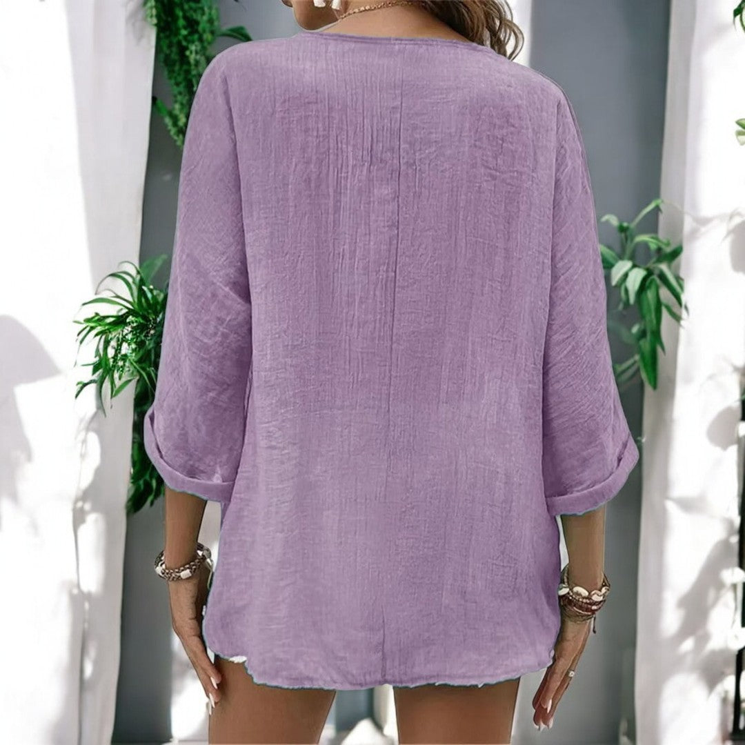 Ramona Long Sleeve V-neck Top