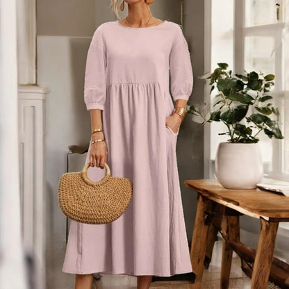 Lorelai Loose Cotton Linen Dress