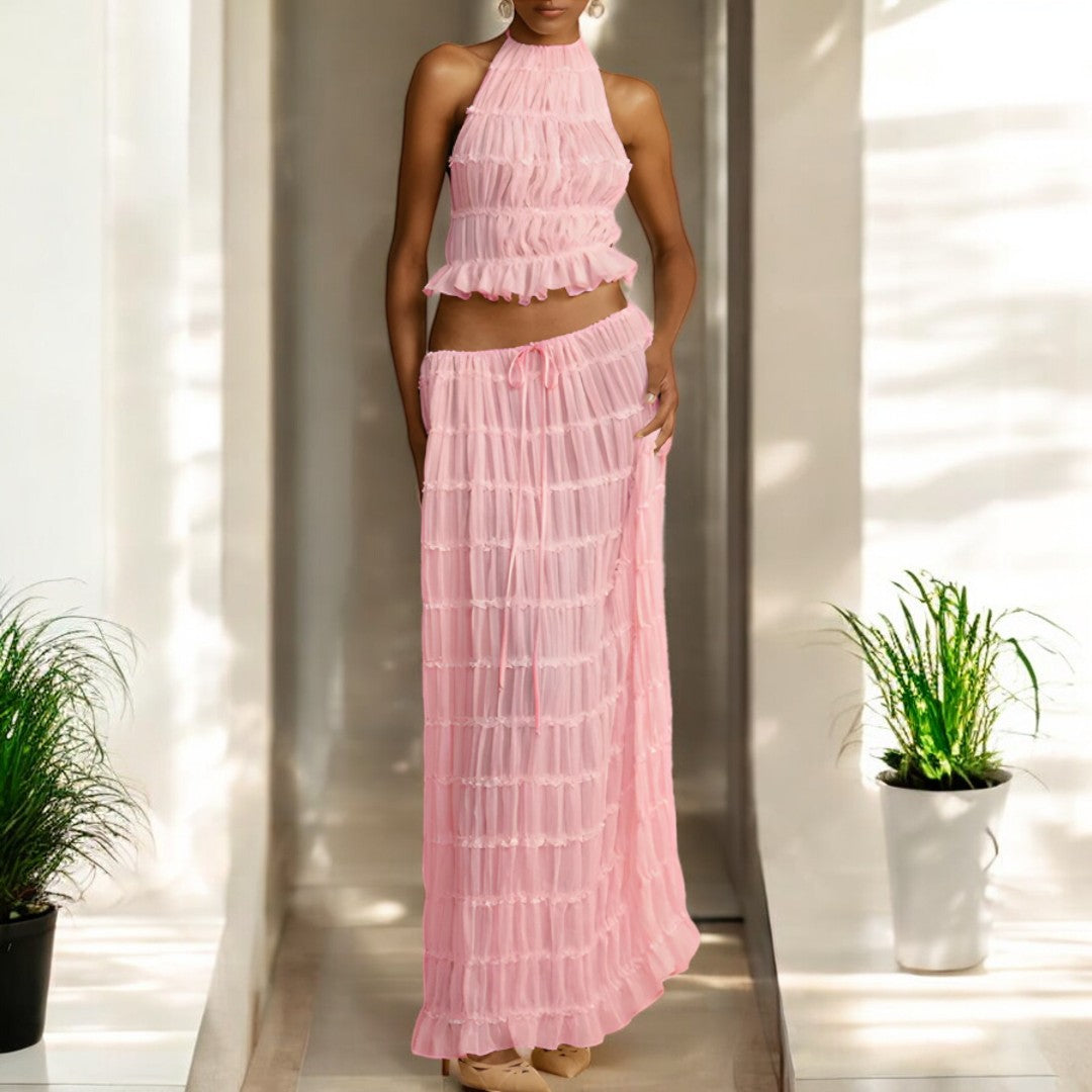 Analia Summer Backless Sling Top Set