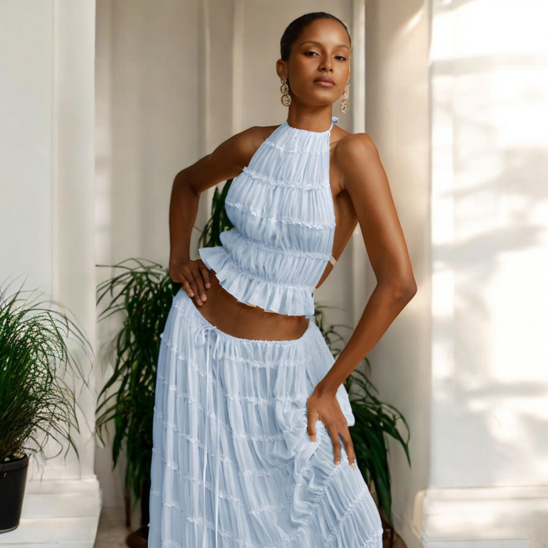 Analia Summer Backless Sling Top Set