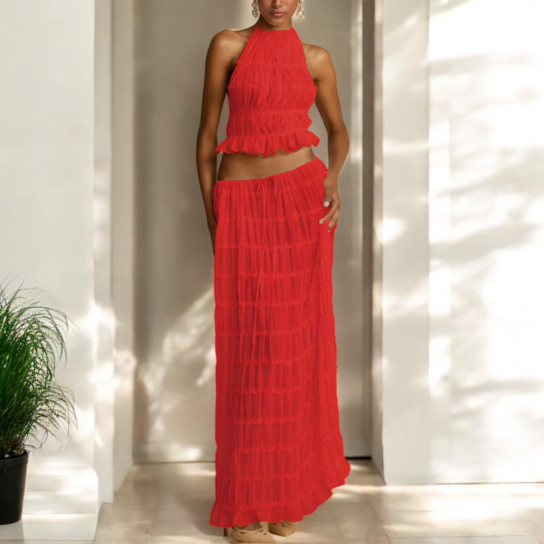 Analia Summer Backless Sling Top Set