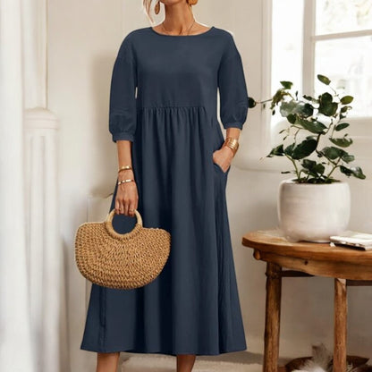 Lorelai Loose Cotton Linen Dress