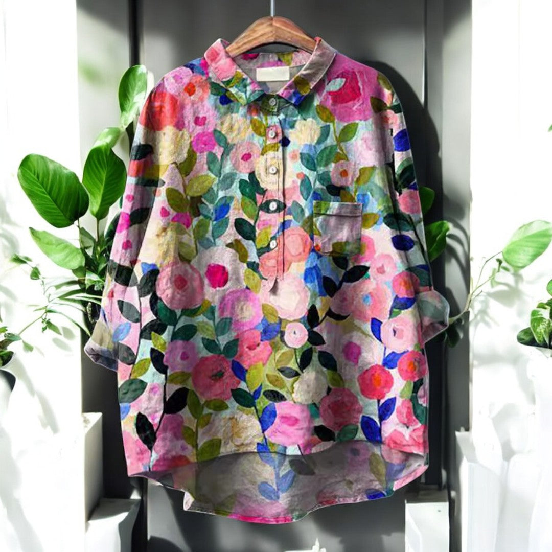 Erin Cotton Linen Blouse