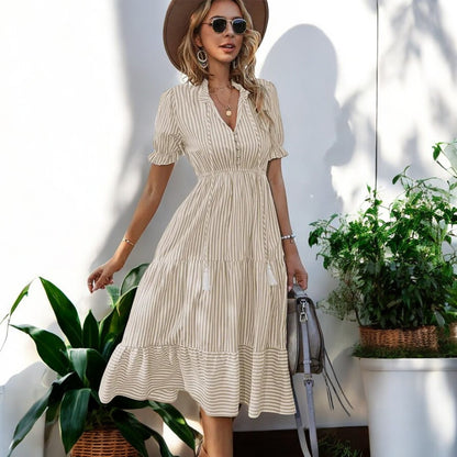 Alma Classy V-neck Dress