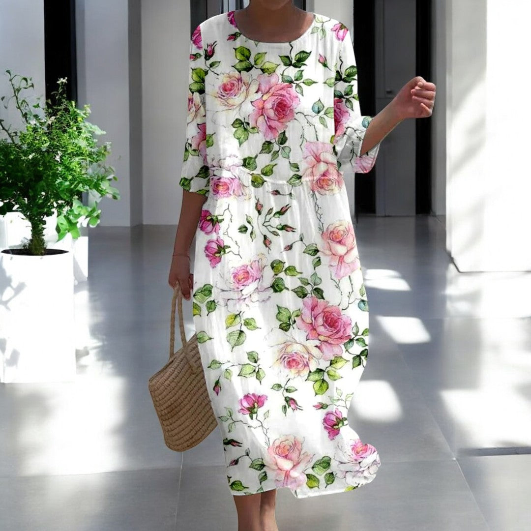 Serena Long Sleeved Floral Dress