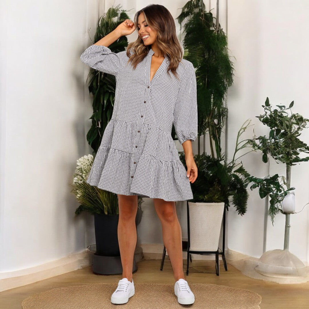 Violette Loose Plaid Dress