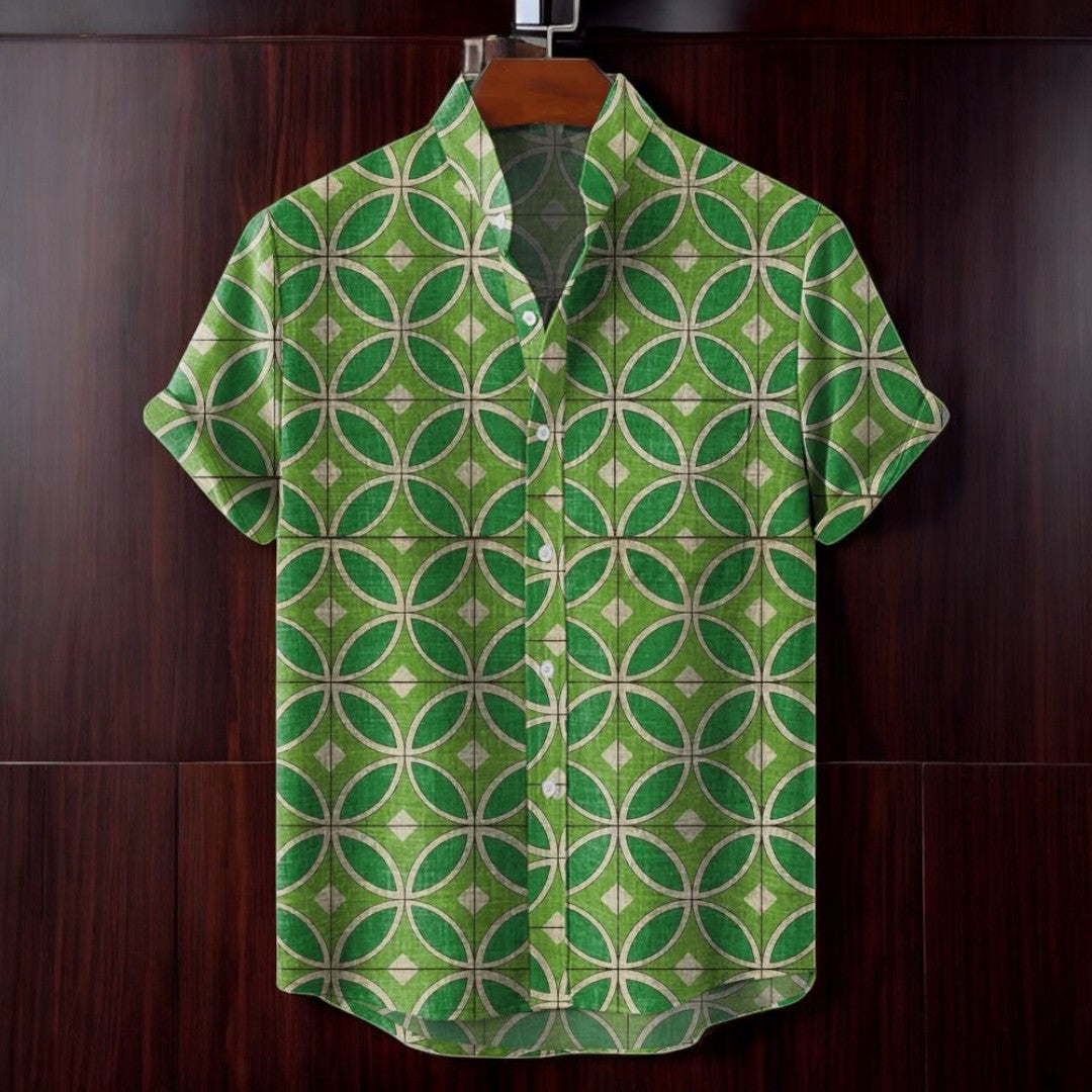 Eithan Summer Shirt With Geometric Pattern