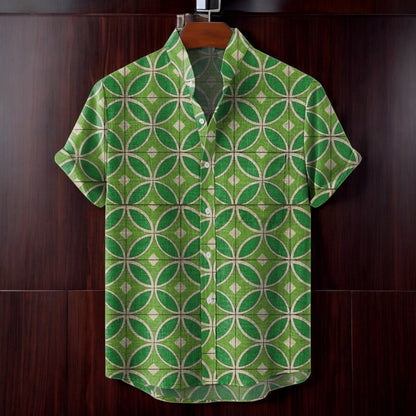 Eithan Summer Shirt With Geometric Pattern