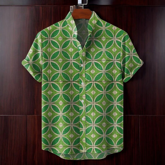 Eithan Summer Shirt With Geometric Pattern