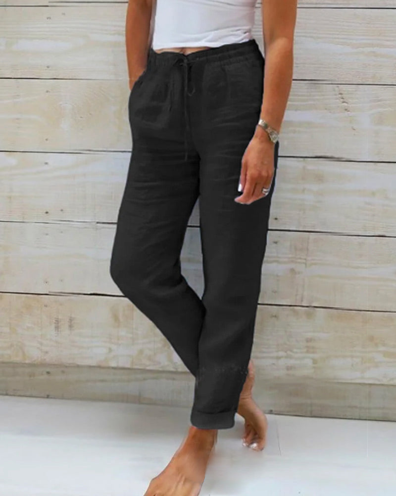 Myla™ | Relaxed Fit Linen Joggers