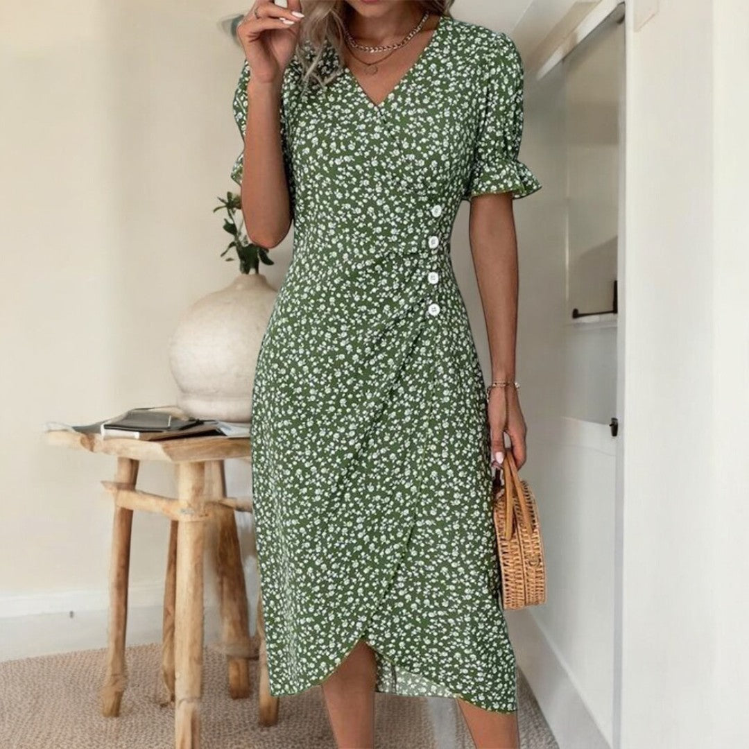 Diana Fresh Bloom V-Neck Dress