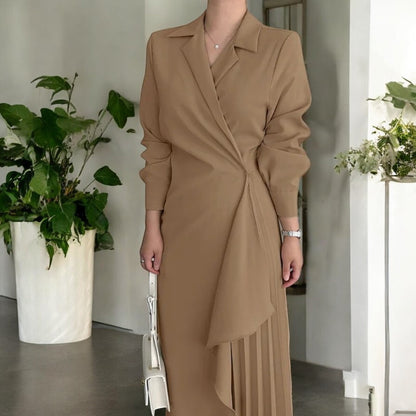 Fatima Pleated Maxi Dress Suit