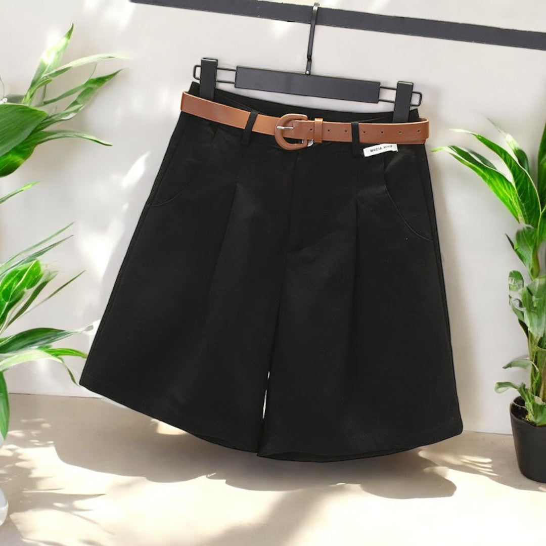 Tessa Wide-leg Trendy Suit Short Pants