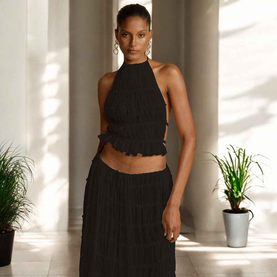 Analia Summer Backless Sling Top Set