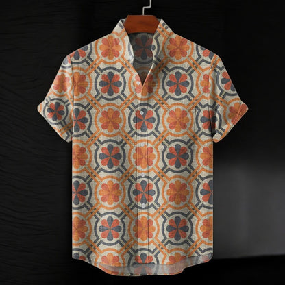 Kane Summer Shirt With Curtain Pattern
