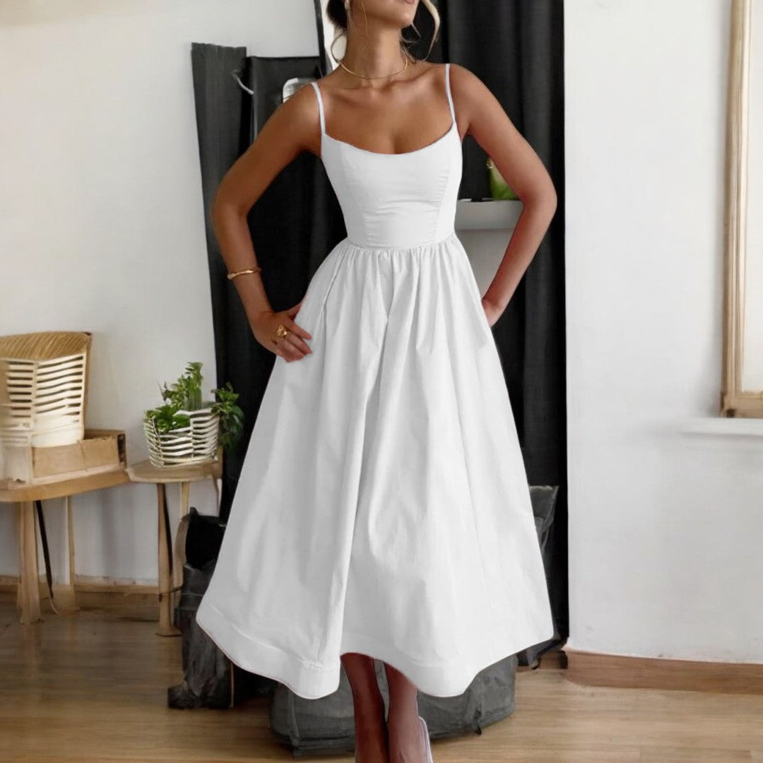 Virginia Fold Strap Large Swing Dress