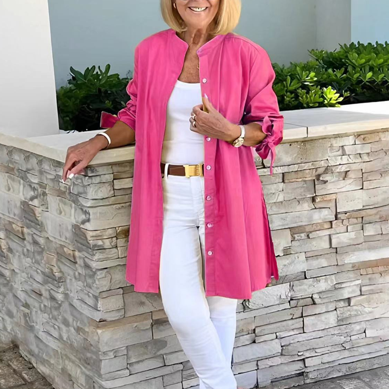 Kathe™ | Elegant Flowing Button-Up Jacket