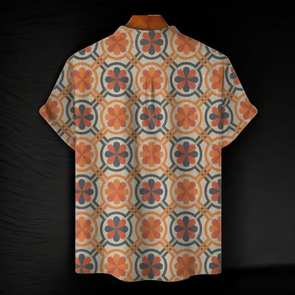 Kane Summer Shirt With Curtain Pattern