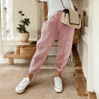 Ariella Striped Cotton Pants
