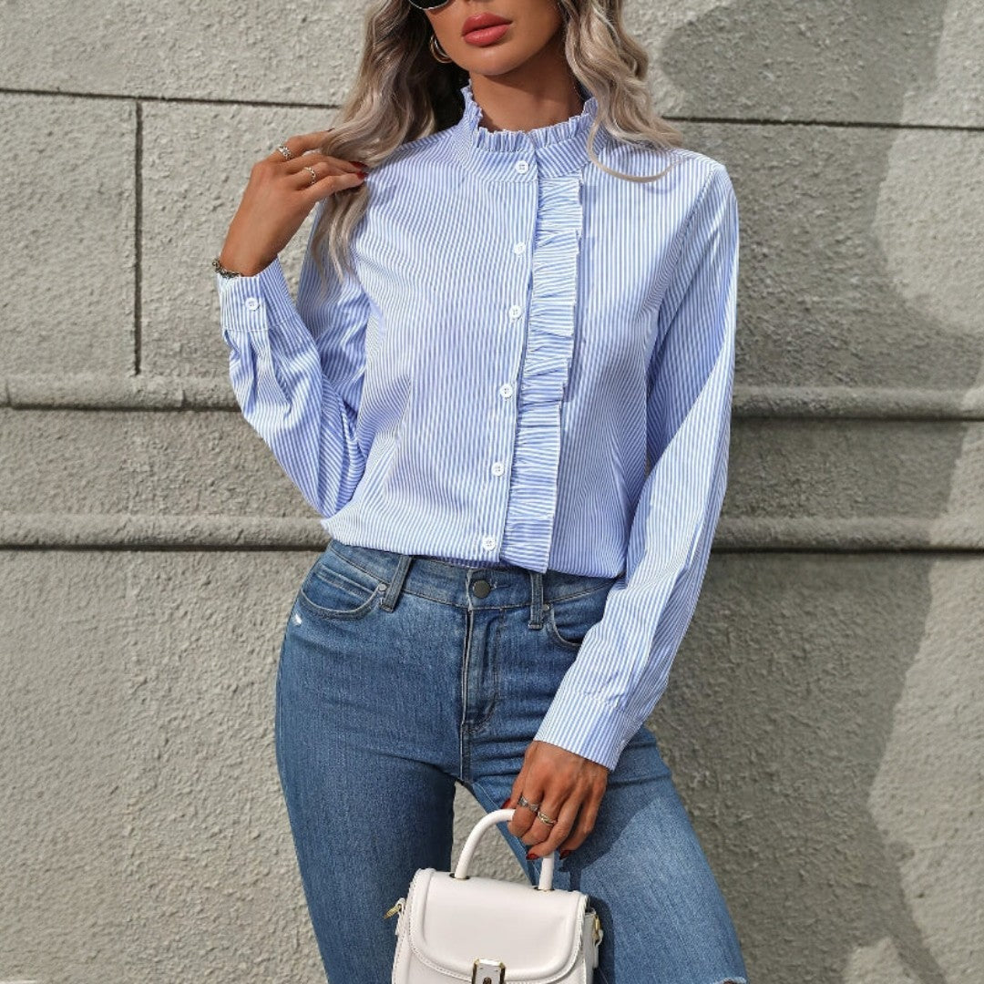 Alondra Loose Striped Blouse