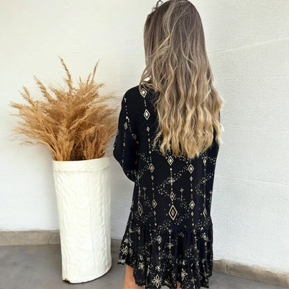 Ellianna Flared Lace Sleeve Dress
