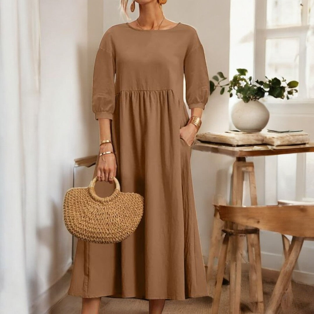 Lorelai Loose Cotton Linen Dress