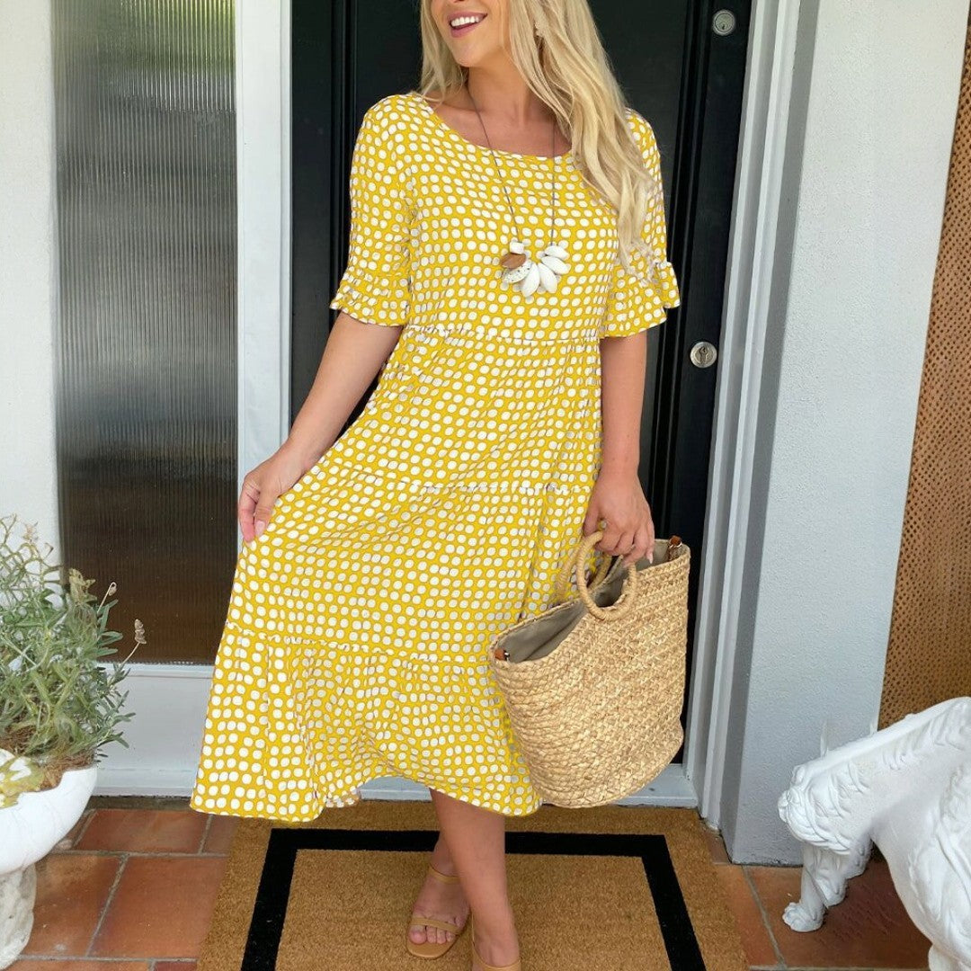 Lucille Print Dress with Sleeves