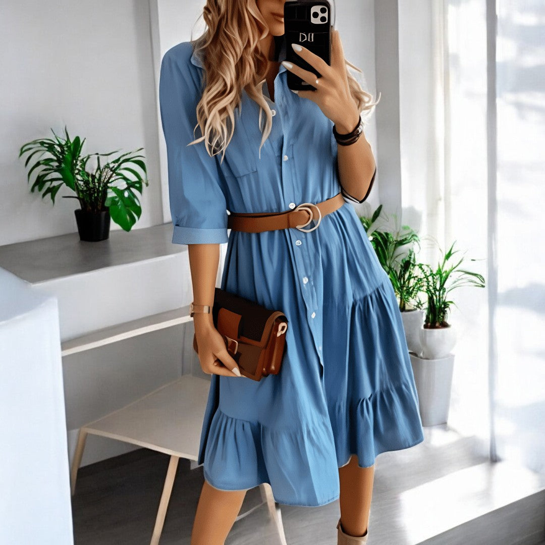Ivory Denim Dress