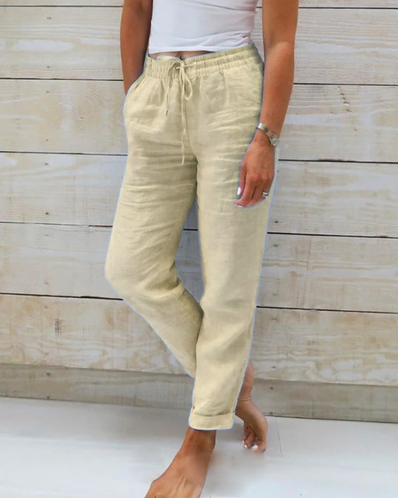 Myla™ | Relaxed Fit Linen Joggers