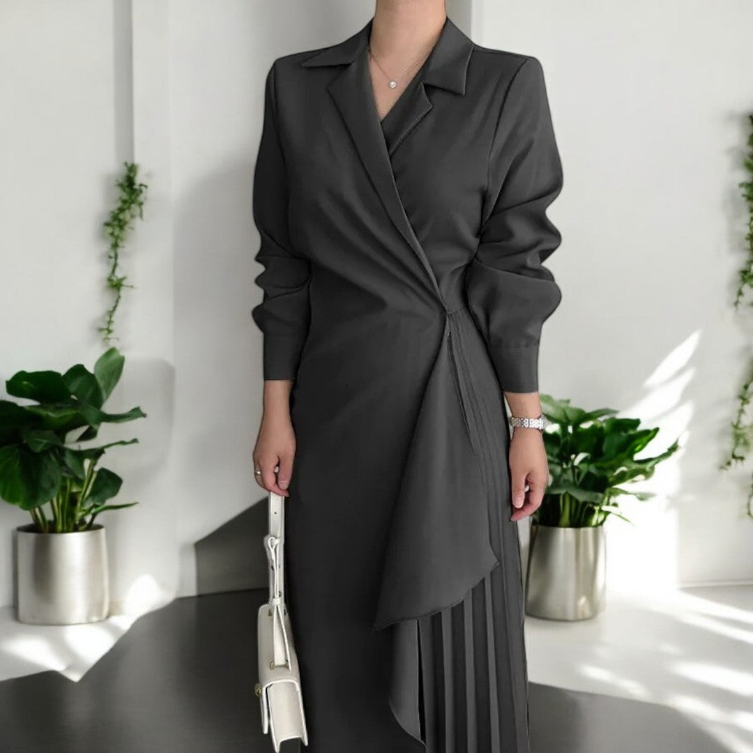 Fatima Pleated Maxi Dress Suit