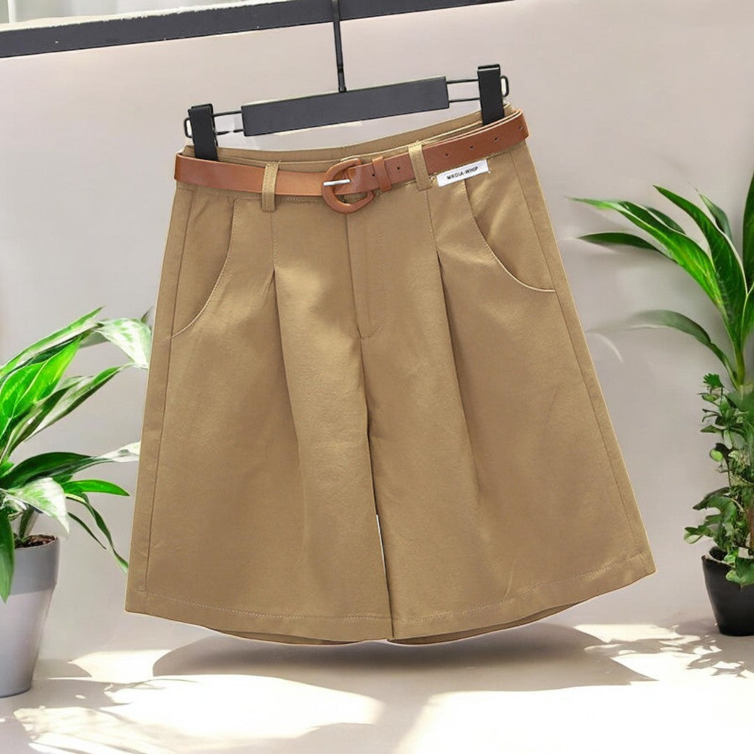 Tessa Wide-leg Trendy Suit Short Pants