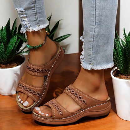 Katalina Summer Sandals Slope Heel