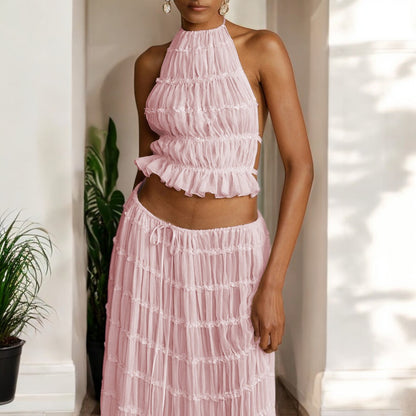 Analia Summer Backless Sling Top Set