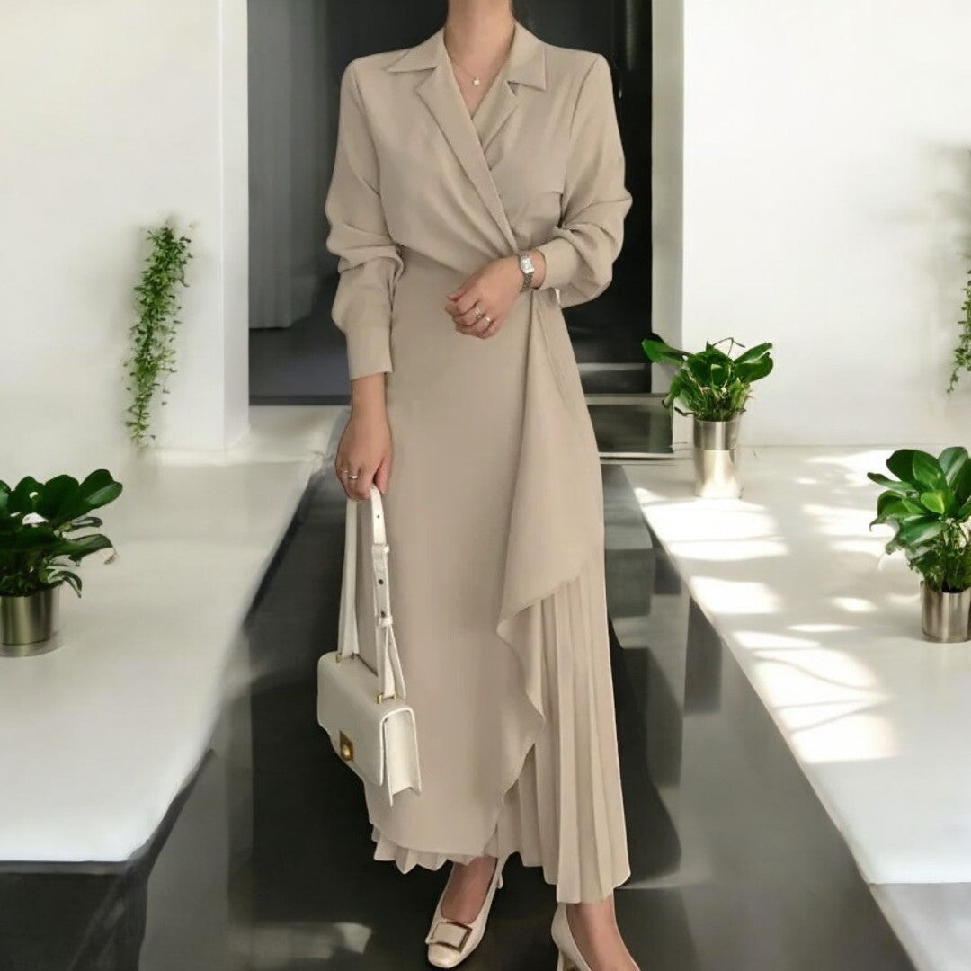 Fatima Pleated Maxi Dress Suit