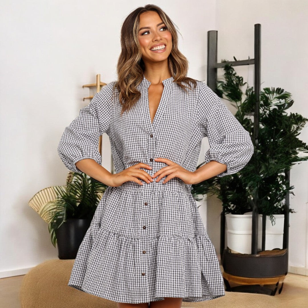 Violette Loose Plaid Dress