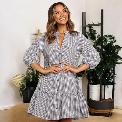 Violette Loose Plaid Dress