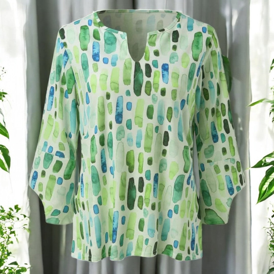 Eliza Sleeve V-neck Blouse