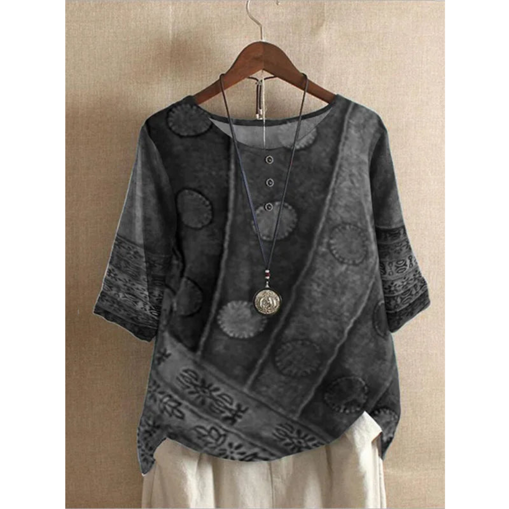 Mallie™ | Boho Patchwork Blouse