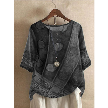 Mallie™ | Boho Patchwork Blouse