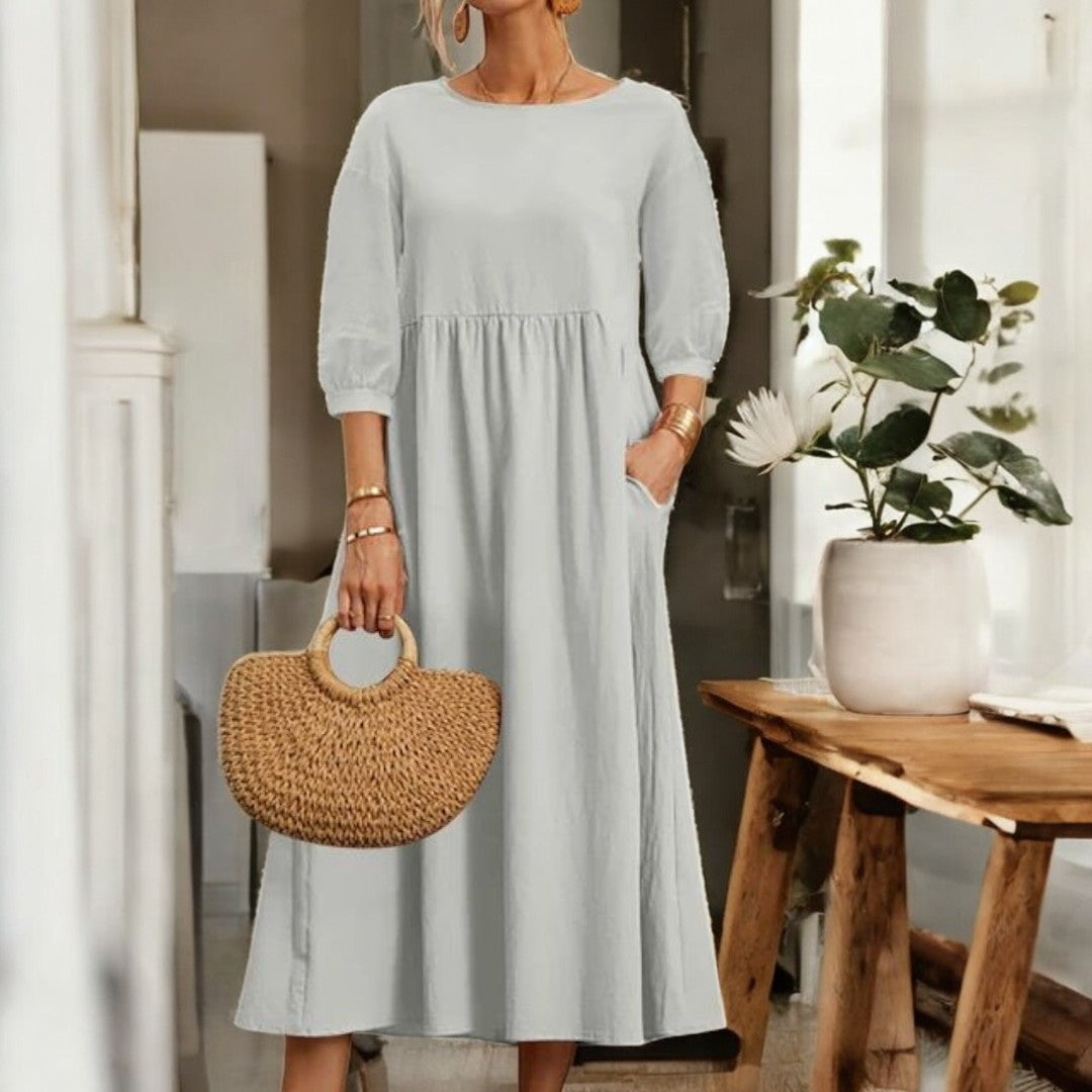 Lorelai Loose Cotton Linen Dress