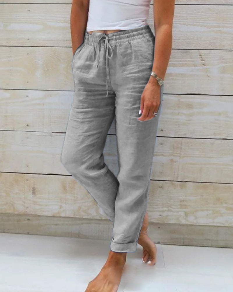Myla™ | Relaxed Fit Linen Joggers